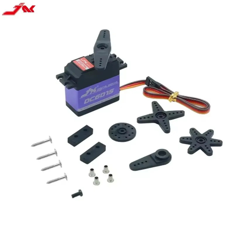 JX Servo DC6015 4.8-6.6V 15KG Metal Gear 0.10 Sec Grande Coppia Servo Digitale Per RC Auto Robot Aereo accessori per aerei