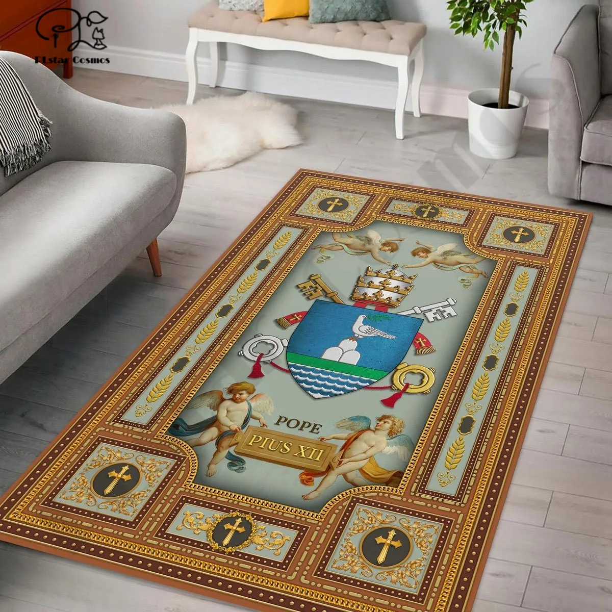 

PLstar Cosmos Royal Jesus Design Newest Unique Rug 3D Printed Room Mat Floor Gift Anti-slip Large Carpet Home Decoration 01