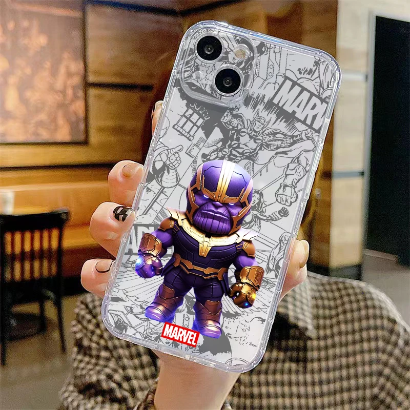 Capa de telefone para iPhone 15, 14, 13, 12, 11 Pro Max, 6, 6S, 7, 8 Plus, 13, 12 Mini, X, Marvel Thanos Loki, XR, XS máximo
