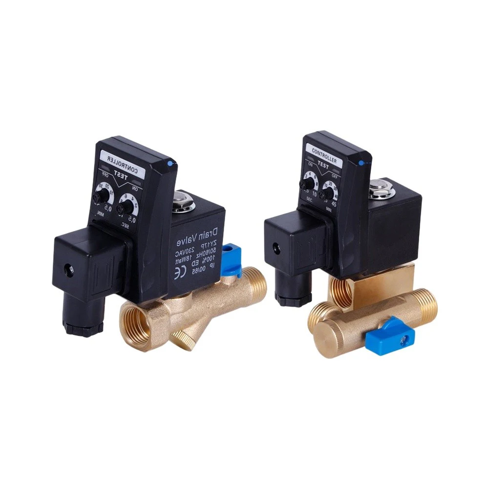 Programmable Automatic Condensate Drain Valve For Compressor Tanks Separators Dryers Filter Replacement Electric Air Drain Tools