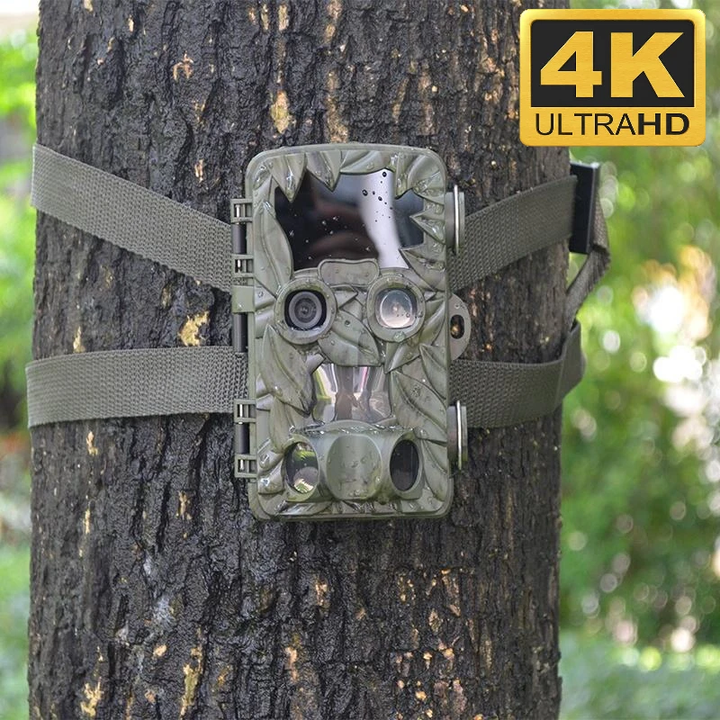 

H8201 2,4-дюймовая охотничья камера 20MP 4K HD запись ночного видения IP66Водонепроницаемая камера слежения триггер ночного видения отслеживание охоты