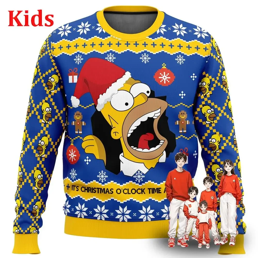 Ugly Christmas Sweater Christmas Sweater Gift Santa Claus Pullover Kids 3D Sweatshirt And Top Autumn Clothi Детские Свитшоты