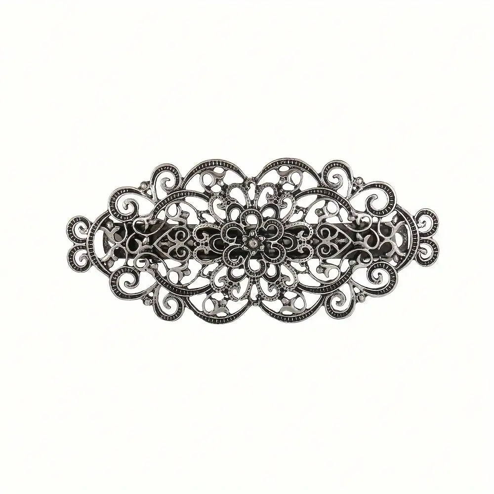

1 Women's Retro Silver Metal Alloy Hollow Palace Style Hairpin Daily Hair Ornament Gift