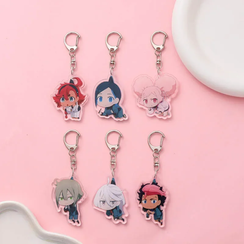 

Мобильный костюм в стиле аниме Gundam: the Witch from Mercury, акриловый брелок, мультяшная сумка, подвеска, милый очаровательный брелок для ключей, подарки для фанатов друзей