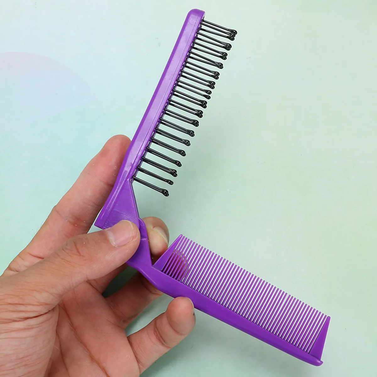 

Набор из 6 складных двухсторонних расчесок: антистатические, из АБС-пластика, компактные, для путешествий и салонов, профессиональный инструмент для укладки волос