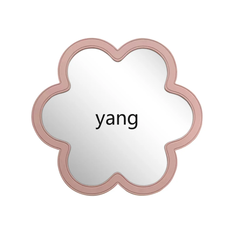 LMM modern simple flower bathroom mirror toilet bathroom makeup mirror living room wall-mounted decoration