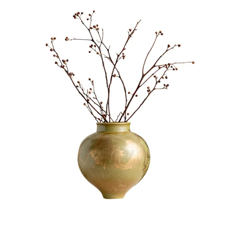 

Hand-painted kiln-changed gilt ceramic flower ware hotel living room sales office medieval decoration