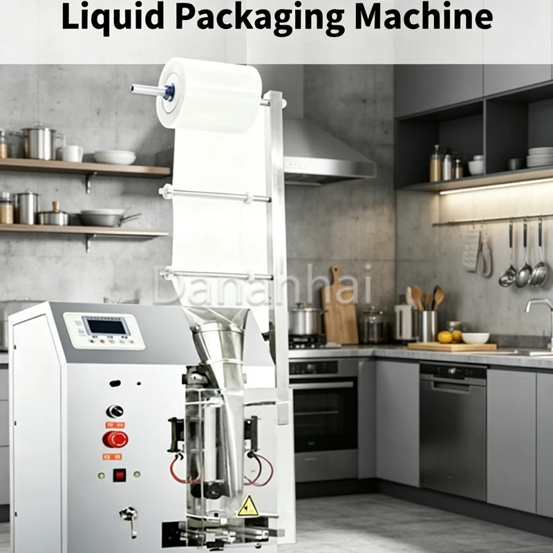 

Fully Automatic Liquid Packaging Machine Small Bag 3/Back Sealed Milk Filling Factory Supplied for Business Use