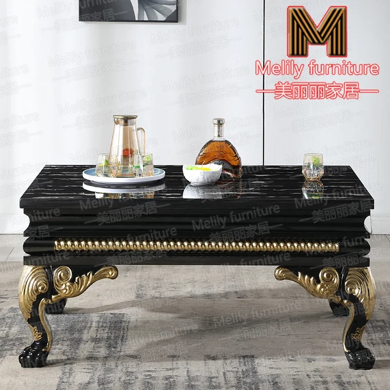 Custom KTV Tea Table Night Club Box Marble Stainless Steel Dispersal Table Black Titanium Custom Bar Clear Table