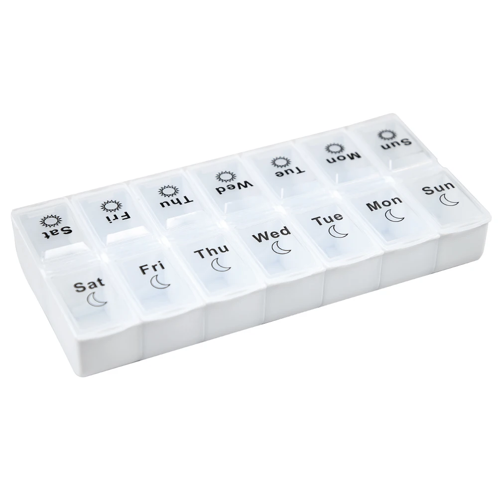 1 kleiner wöchentlicher Pillen-Organizer für 7 Tage, Tages-Pillenetui im Taschenformat, Tagesplaner, Pillenbox für Pillen/Vitamin/Fischöl/Ergänzungsmittel – Detail 21