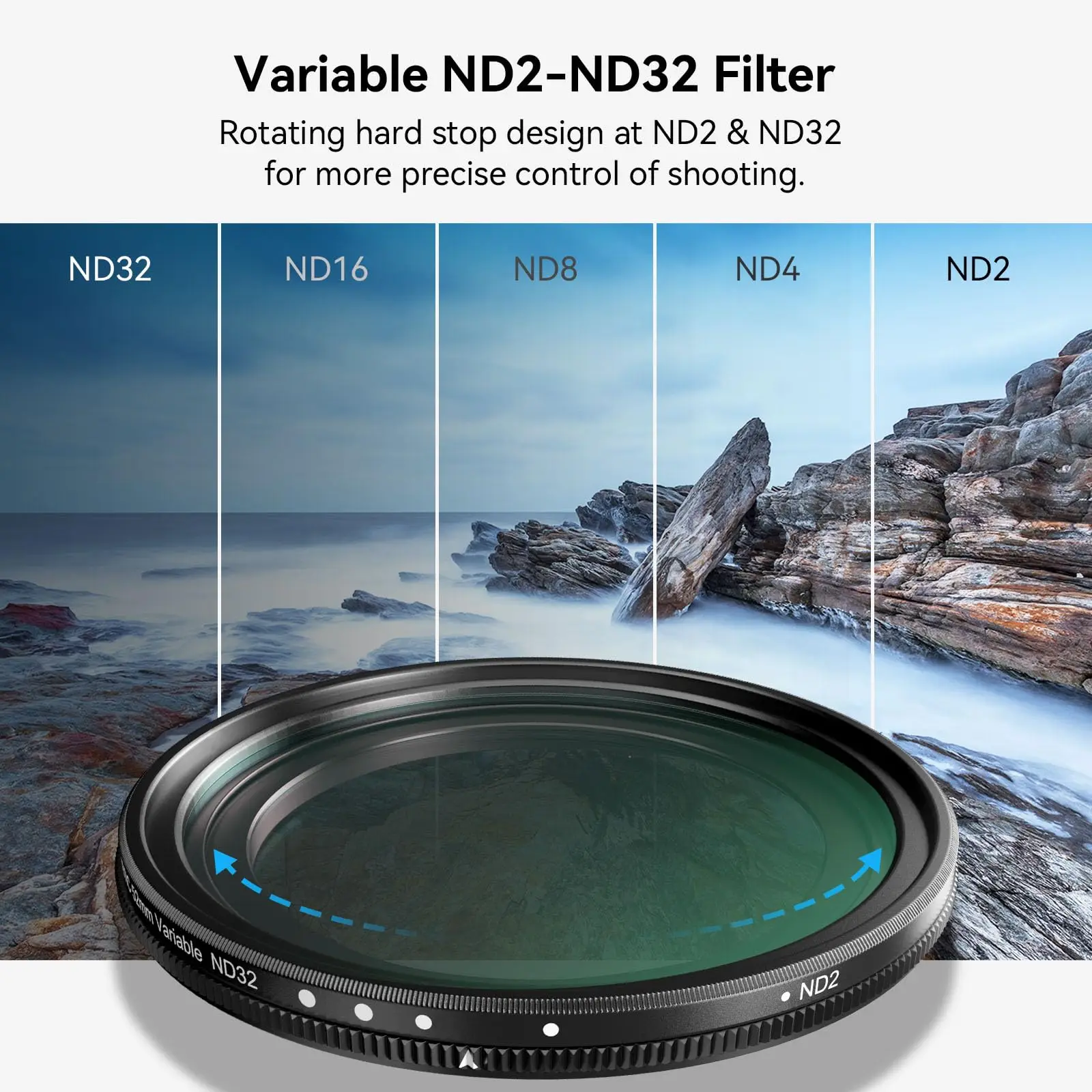 SmallRig MagEase Magnetic VND Filter Kit ND2-ND32 (1-5 Stop) with M-mount Filter Adapter 52mm Magnetically and Quickly Secured