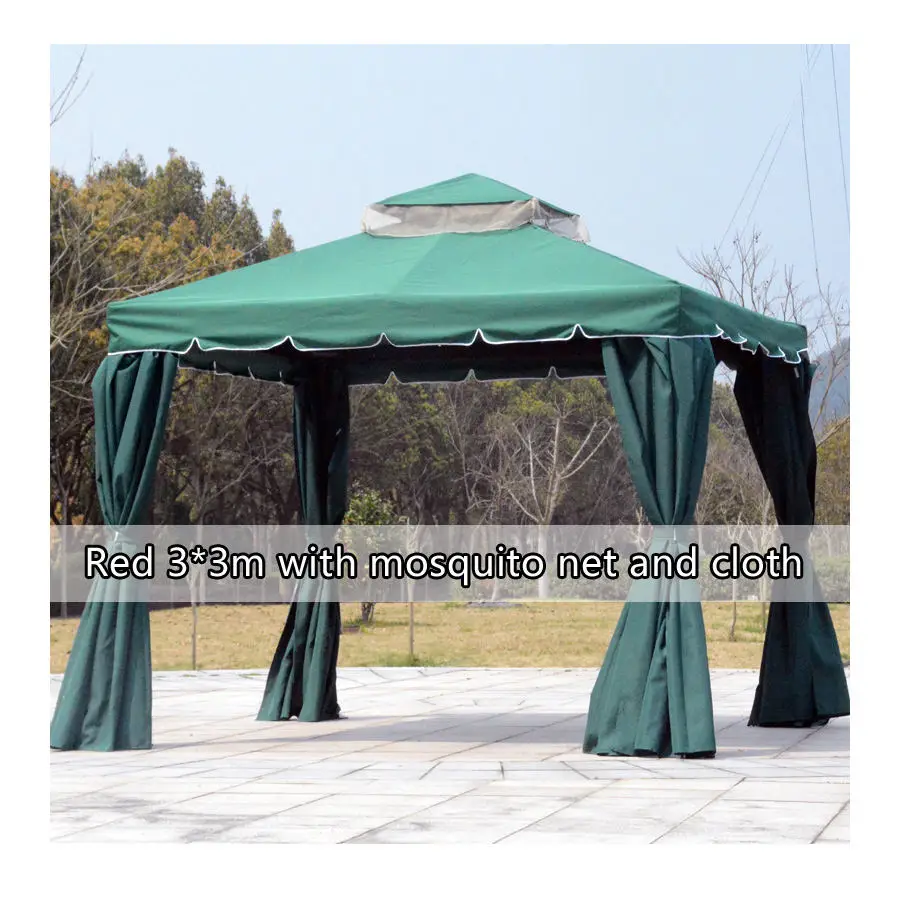 Outdoor Large Waterproof Shade Garden Gazebo With Mosquito Netting