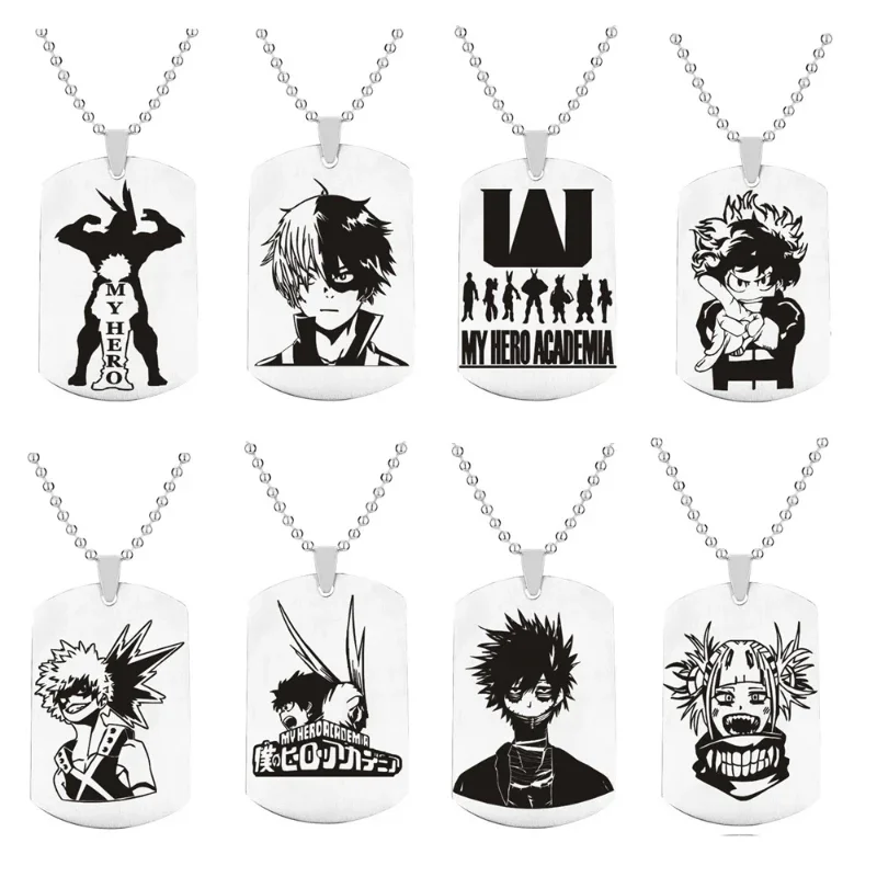 Bakugou Katsuki Endeavour Midoriya Izuku Populaire Anime Accessoires Rvs Ketting Cartoon Hanger Anime Cool Geschenken