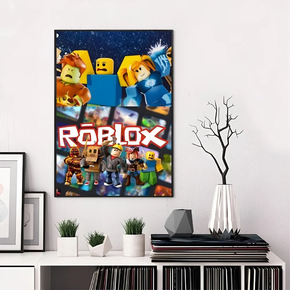 ملصق ورقي أنيمي R-Roblox ، لوحة فنية ، طباعة ، منزل ، غرفة معيشة ، غرفة نوم ، مدخل ، بار ، مطعم ، مقهى ، ديكور