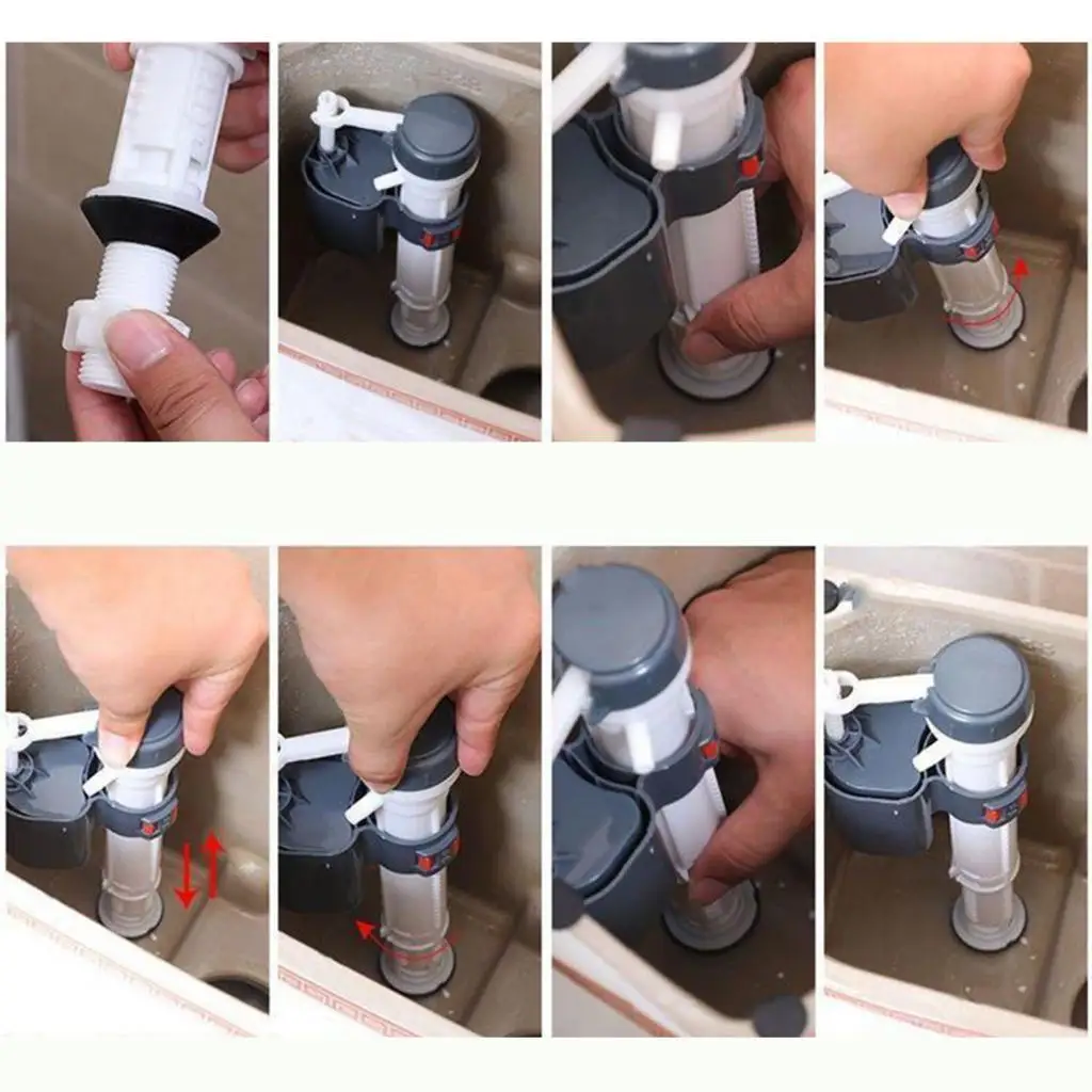 Sturdy Toilet Fill Valve Built in Water Control Adjustable Height Replacement for Bathroom Tank Reliable Repair Accessories