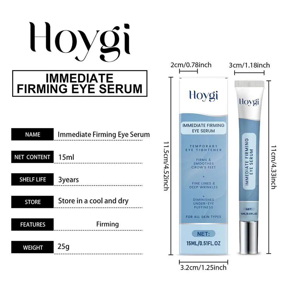 1-5PCS 15ml Instant Eye Firming Cream Augenfaltenreduzierung Essenz Zarte Augenhautstraffung und Lifting Reduziert feine Linien