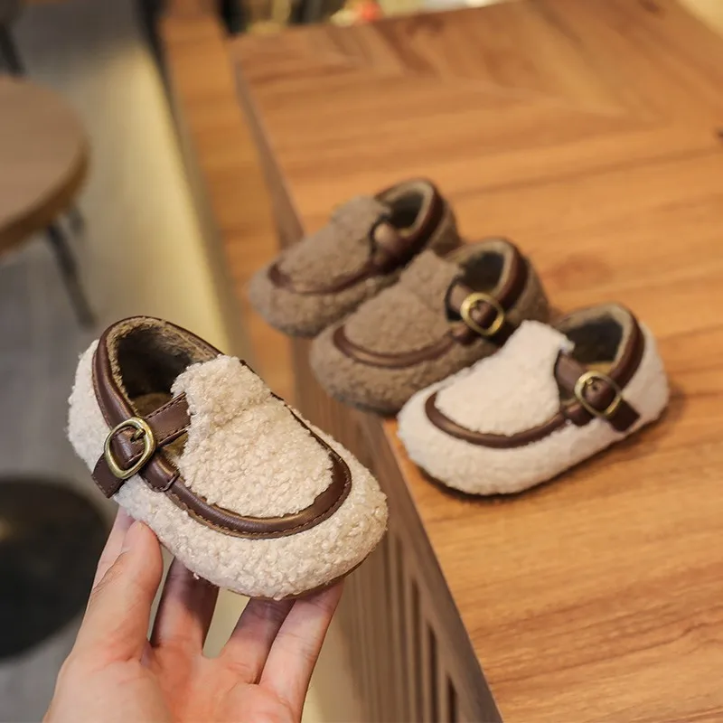 

Autumn Winter Girls Shoes Children Plush Warm Cotton Shoes Infant Soft Walking Shoes Kids Infant Princess Shoes أحذية 캐주얼 신발