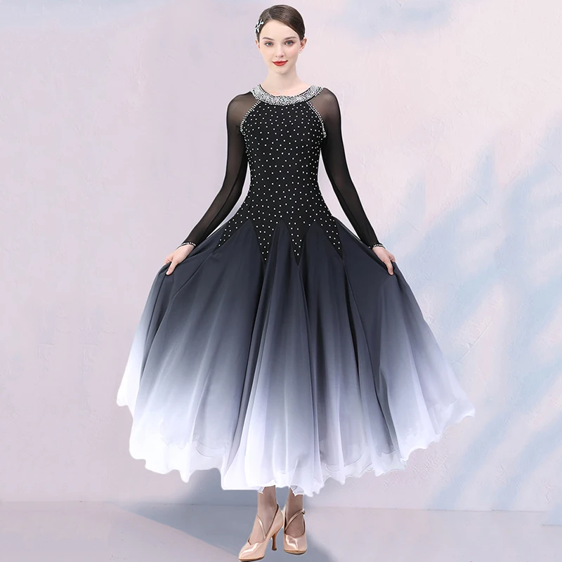 Customized Ballroom Dance Competition Dress Women's High-end Modern Waltz Tango Standard Clothes Performance Wear