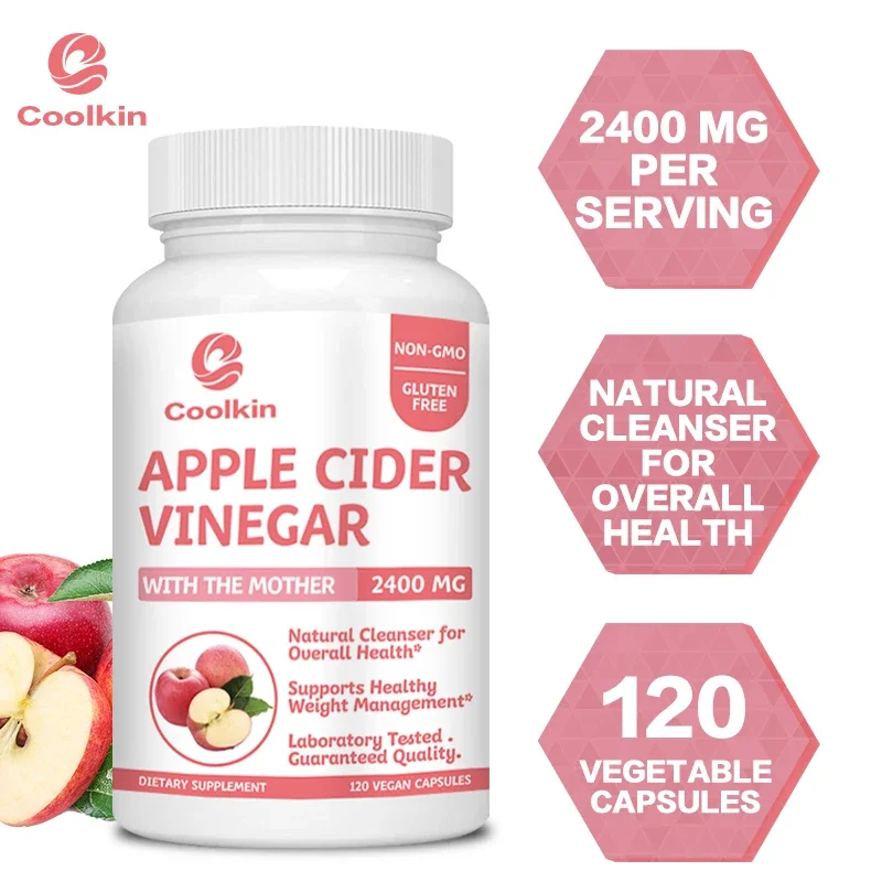 

Apple Cider Vinegar Capsules 2400mg - Weight Management, Detoxification, Appetite Suppressant, Bloating Relief