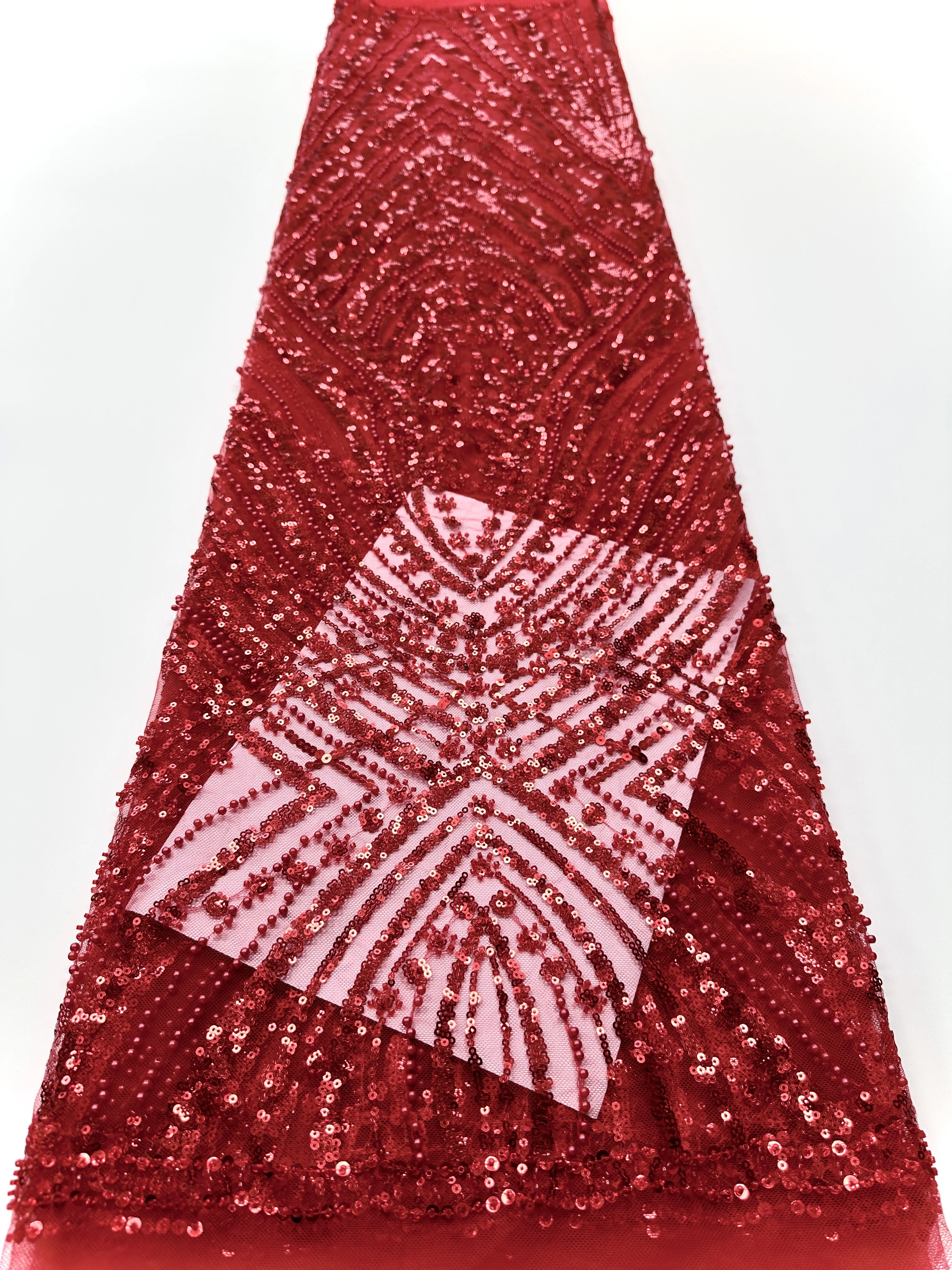 African Bridal Lace Fabric 2025 Sequins Beaded Embroidery Nigerian Groom High Quality French Tulle for Wedding