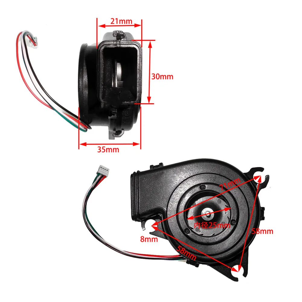 14.4 فولت تيار مستمر فرش توربو منفاخ PWM تنظيم السرعة ل narوول J2 روبوت مكنسة كهربائية استبدال مروحة المحرك