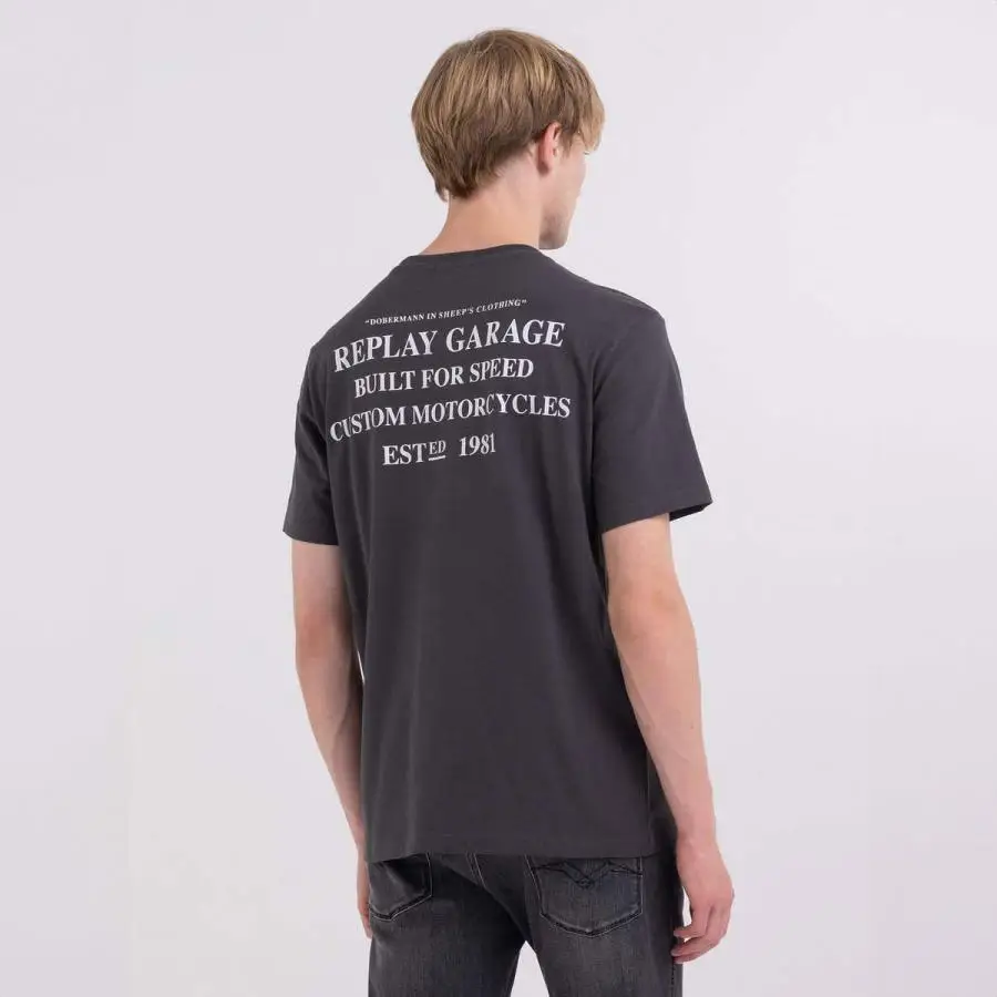 

Футболка REPLAY, футболка с принтом Racer, мотоциклетная летняя элитная брендовая хлопковая мужская и женская футболка, мотоциклетная футболка с коротким рукавом