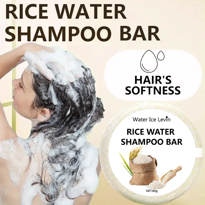 Rice Shampoo Bar Hair Growth Soap Moisturizing Oil Control Non Irritating Increase Gloss Nourishing Hair Strengthening Shampoo