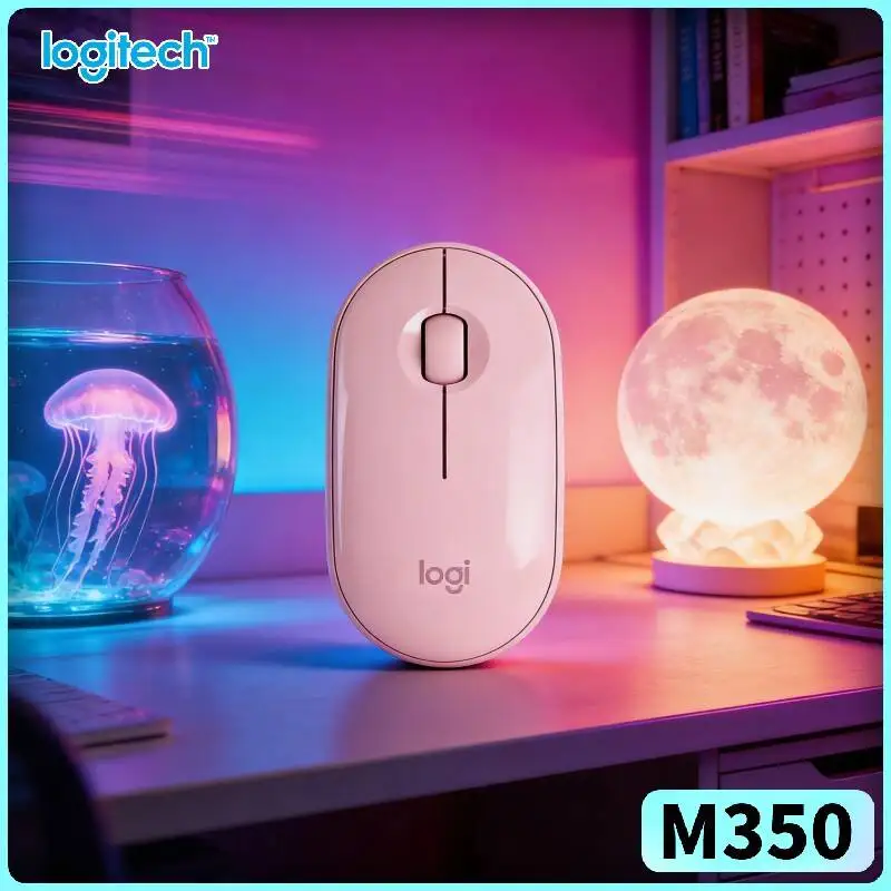 Logitech M350 Ergonomic Silent Mouse - Comfort Palm Support, Quiet Clicks, USB Storage, 10m Range, Home Office Use