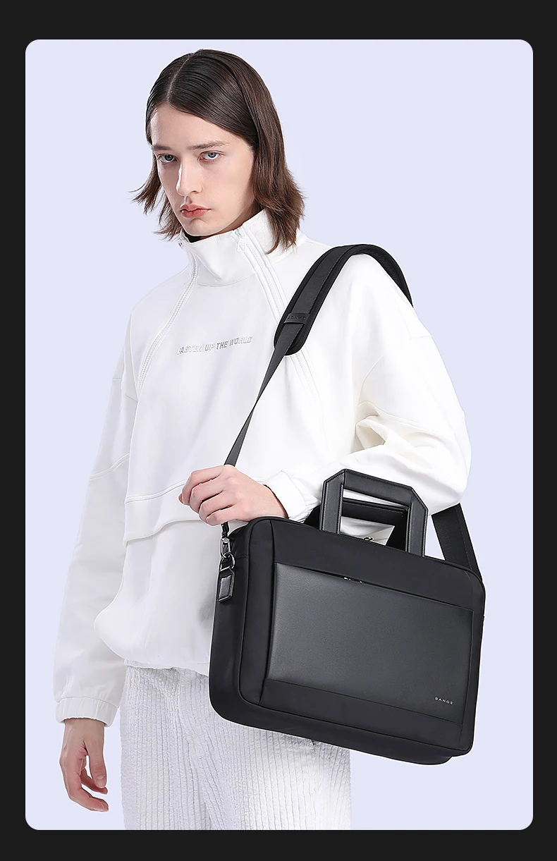Bange Briefcase for Men Laptop Bag Retro Travel Messenger Man Bags 15.6 in High Capacity Computer Shoulder Bag Male Briefcase