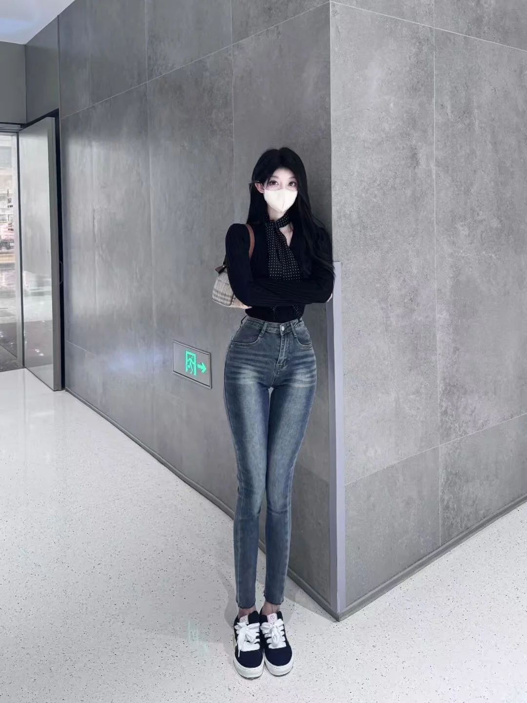 

Джинсы с высокой талией синего цвета, женские, эластичные, облегающие, винтажные, с эффектом потертости, юбка-карандаш, брюки-капри, из хлопкового стрейч-денима