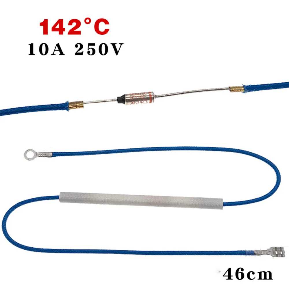 10A/250V Thermal Fuse 142/ 172/ 184/ 192/ 216/ 240℃ Temperature Fuse Wire 19/ 44/ 46CM For Rice Cooker Pressure Cooker