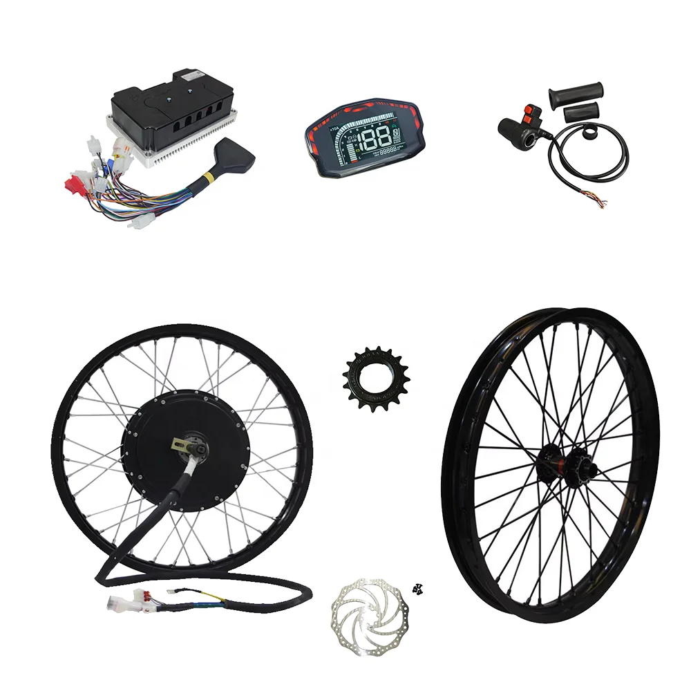

QS Motor QS205 Electric Scooter 3000W 50H V3TI 17x1.6inch Rim Fardriver ND72450 BLDC Controller DKD Speedometer Kit 3000W 50H