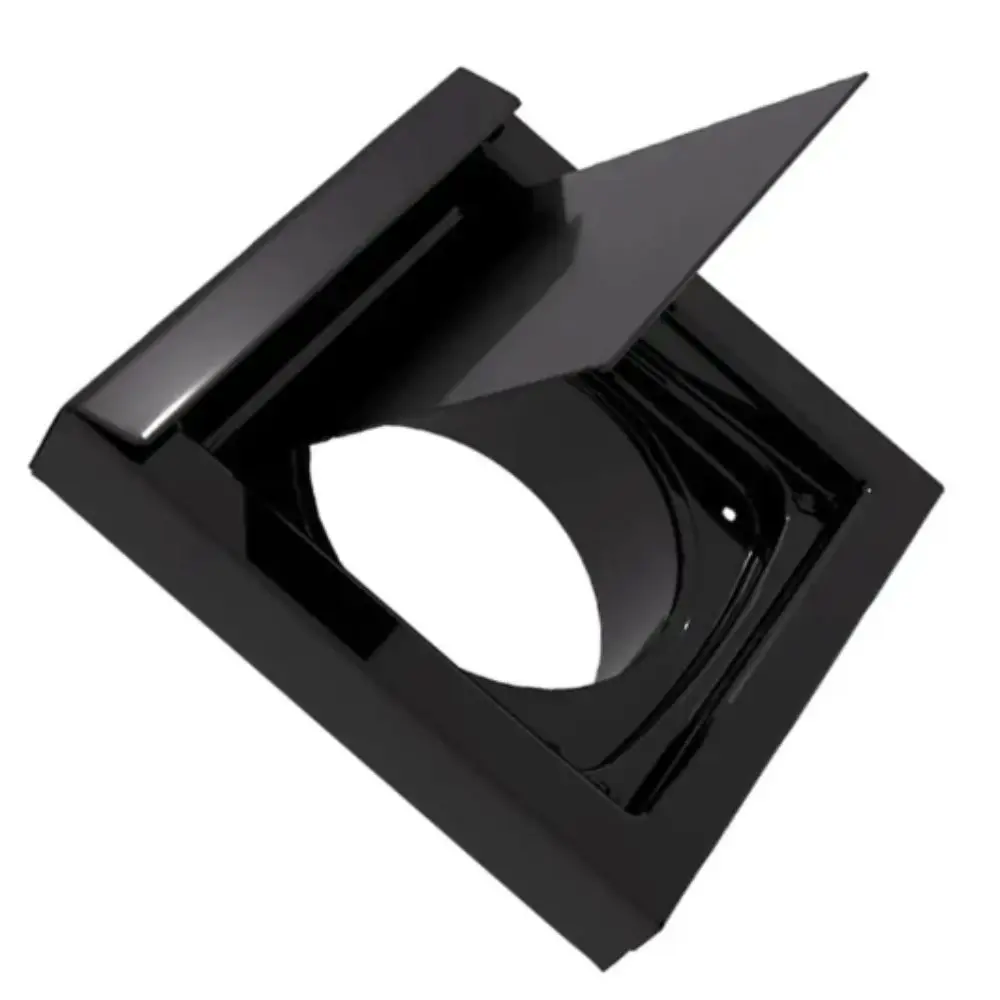 غطاء تهوية للمجفف بتصميم المثبط، مادة معدنية بحجم 4 بوصة، جهاز تهوية مصمم لتعزيز تدفق الهواء