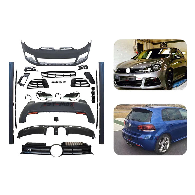 

automotive accessories car body kit include front and rear bumper grille for vw GOLF6 R20