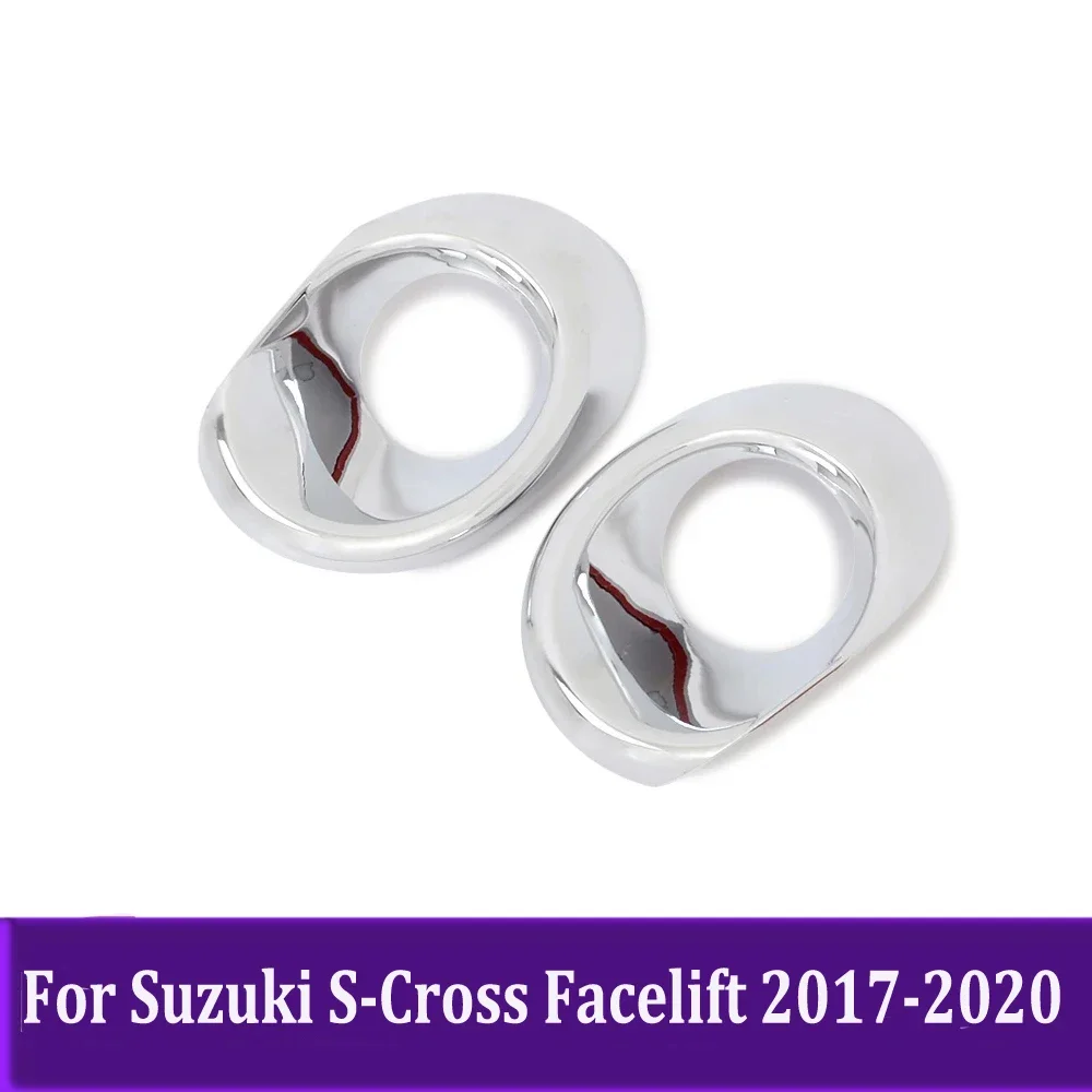 

Front Fog Light Lamp Cover Frame For Suzuki S-Cross Facelift 2017 2018-2020 Foglamp Foglight Trim Car Accessories