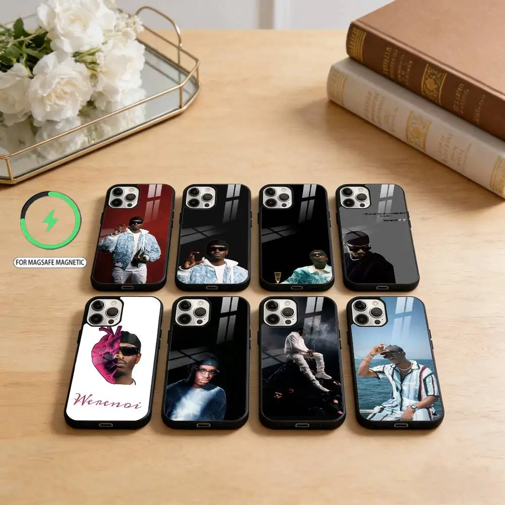 

Werenoi D-DiamantS N-NoirS Phone Case For iPhone17,16,15,14,13,12,11 Plus,Pro Max Magnetic For Magsafe Wireless Charging