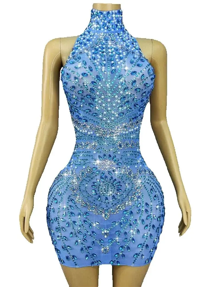 Abito da donna elastico appeso al collo sexy con stampa a caldo di alta qualità 2025 Nuovo abbigliamento da donna personalizzato alla moda