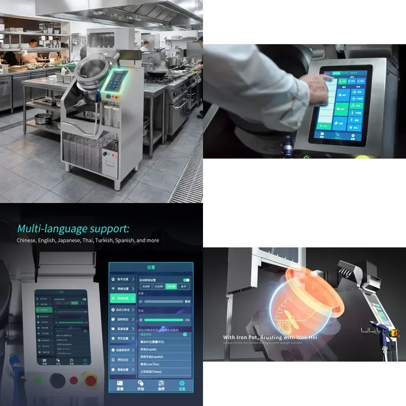 for T-Chef TC-40EA Commercial Automatic Cooking Machine Stainless Steel Smart Equipment with Self Cleaning and Temperature