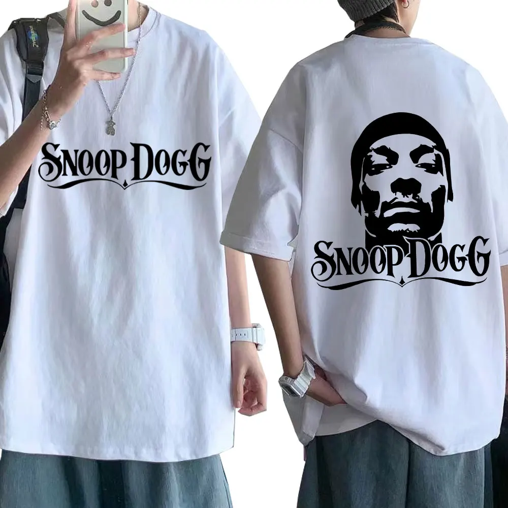 Hot Rapper Snoop Dogg Oversized T Shirt Tupac Shakur Graphic T-shirt Men Women Vintage Hip Hop Style Tshirt Male Cool Streetwear