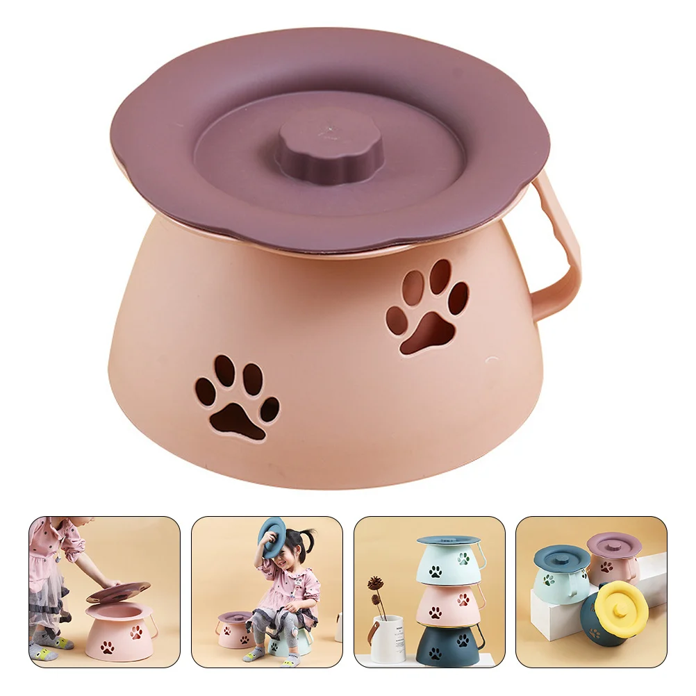 1 szt. Przenośny nocnik domowy z pokrywką, odporny na upadki, stabilny, dla osób starszych, pisuar z pokrywą i uchwytem, wiadro na moczu.