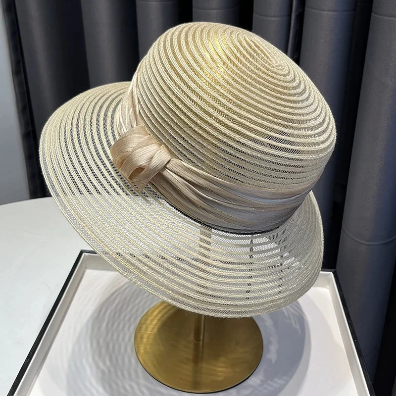 Elegant Straw Hat for Summer Outings and Vacations—Foldable Sun-Protective Fisherman's Hat for The Beach