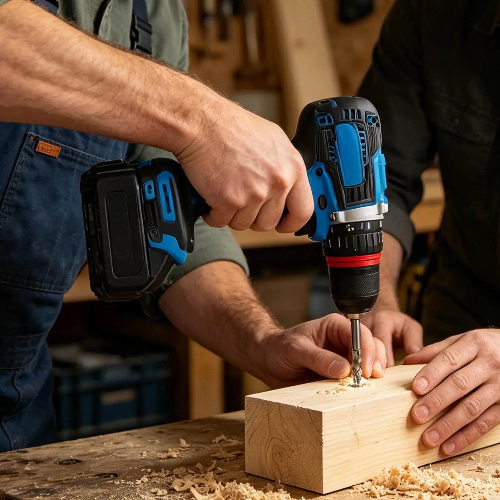 Power Drill Cordless Powerful Anti-Slip Comfortable Handle Power Tool Cordless Drill Driver For Plasterboard Cabinet Wardrobe