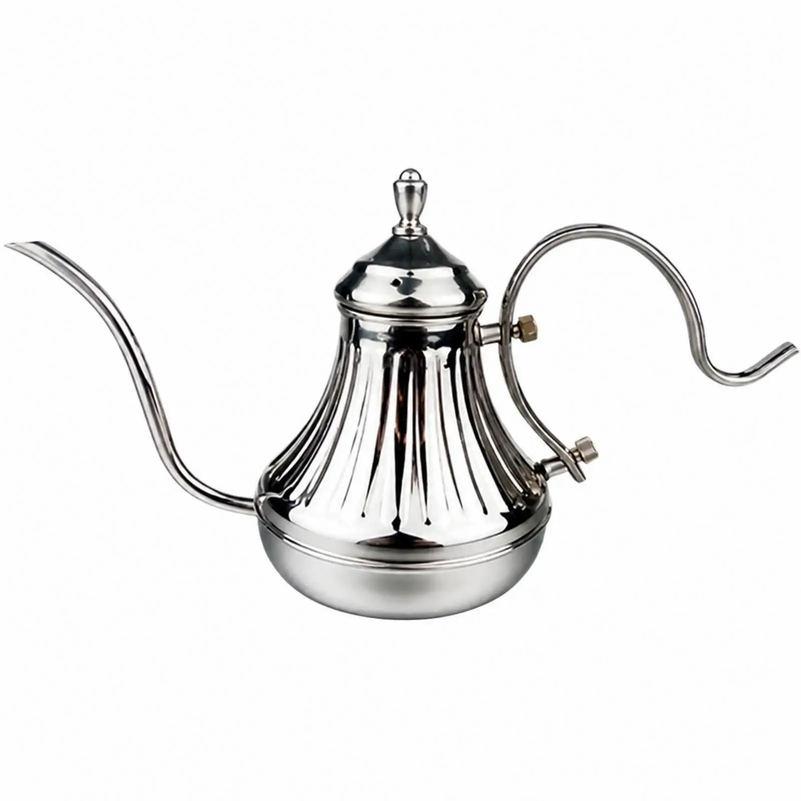 Classic Gooseneck Kettle for Pour over Coffee 304 Steel Vintage Teapot for Balanced Extraction Brewing
