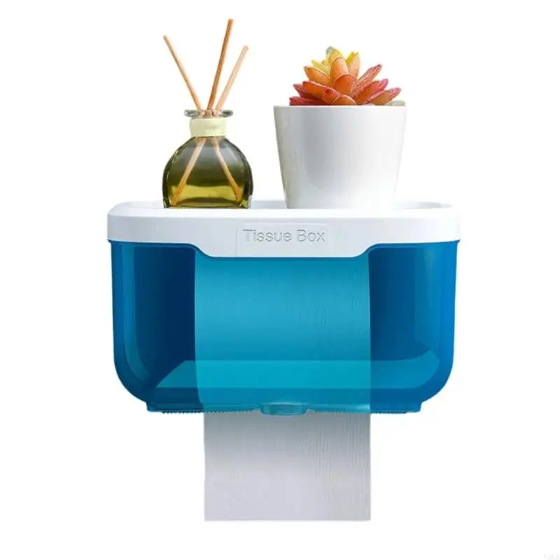 Waterproof Plastic Bathroom Tissue Holder For High Humidity Area With Easy Installation Wall Mounted Toilet Paper Box Y5GB