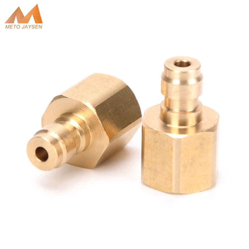 النحاس مقرنة سريعة موصل تركيبات إعادة تعبئة الهواء 1/8NPT M10x1 1/8BSPP الموضوع 8 مللي متر أنثى التوصيل المقبس 2 قطعة/المجموعة