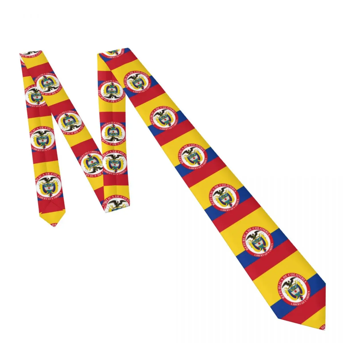 The President Colombia Flag Neckties Fashion Neck Ties for Men Accessories Gravatas Gift