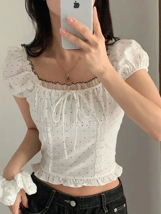 

Женский шикарный летний новый модный кружевной воротник Sweet ort Sve irt, маленький ence Aosphere Top