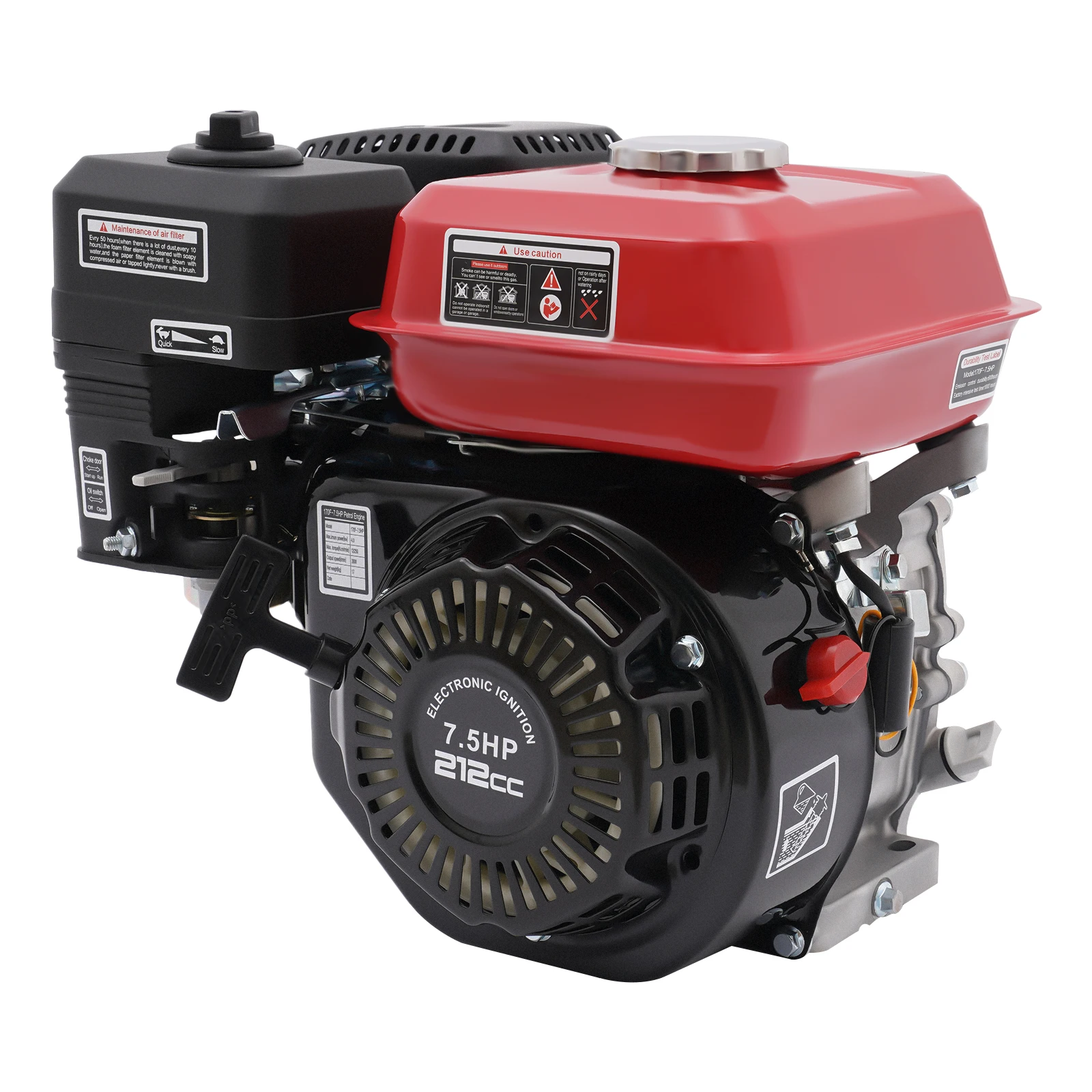 7.5HP 212cc Gas Engine Go Kart Engine Motor 4-Stroke Gasoline Engine Motor for Lawnmowers, Log-splitters, Pressure Washers