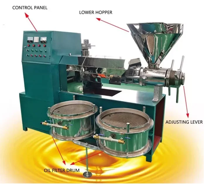 

Sanying Commercial Sunflower Seed Oil Pressers Soybean Olive Oil Groundnut Hazelnut Oil Press Machine