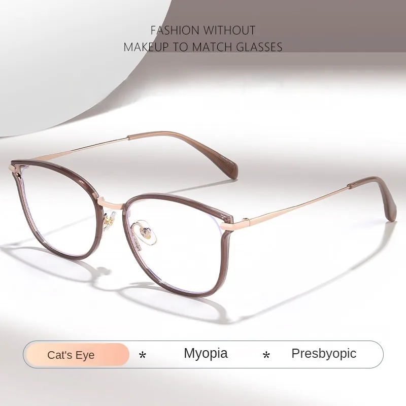 

TK Fashion Popular Cat Eye Glasses Women's Anti Blue Light Myopia Glasses Frame High Quality Charm Women's Glasses Frame M2293